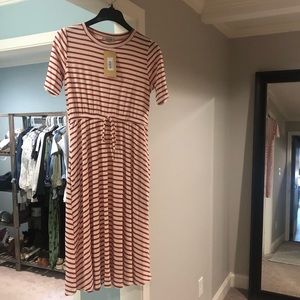 Knit Midi Dress with Pockets  NWT